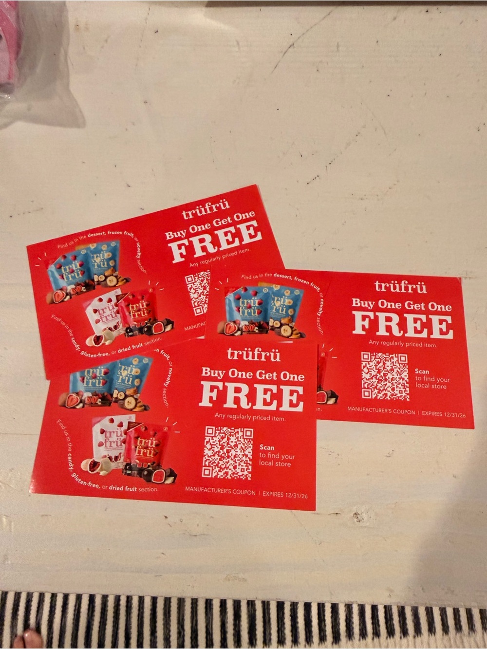 Red Buy One Get One Free Coupon Pack